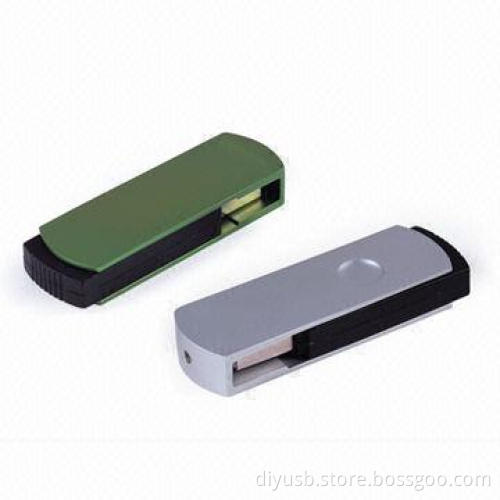 Swivel USB Flash Drive with Lifetime Warranty and Free Logo, Uses Branded Grade A Microchips
